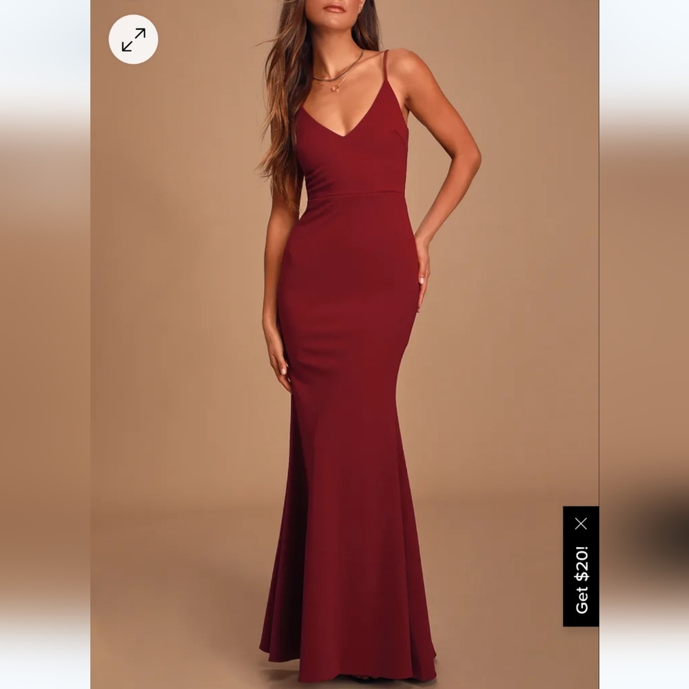 Lulu's infinite glory red wine dress